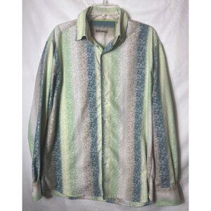Visconti long sleeve mens button up collared shirt‎ Size Large